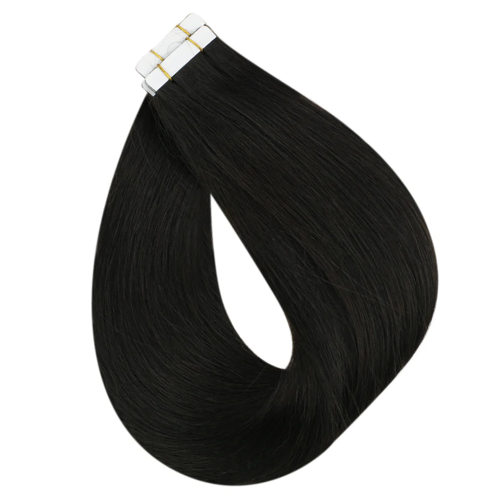 Injection Tape in Extensions Natural Black (#1B)