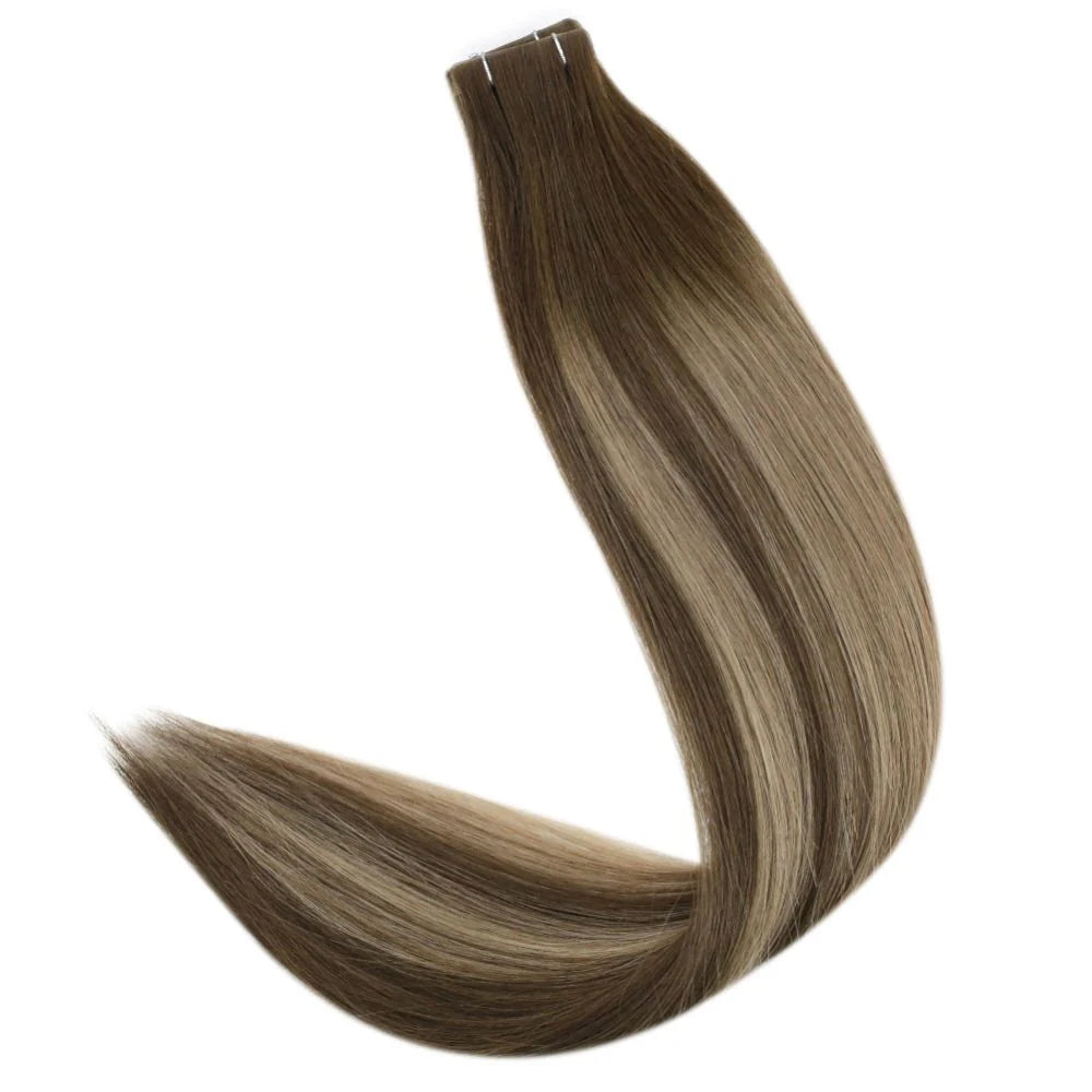 Injection Tape in Extensions Balayage Highlights (#4/4/27)