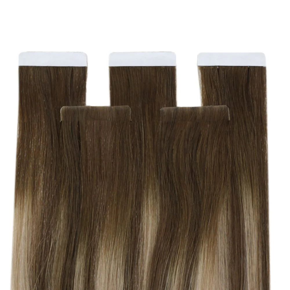 Injection Tape in Extensions Balayage Highlights (#4/4/27)