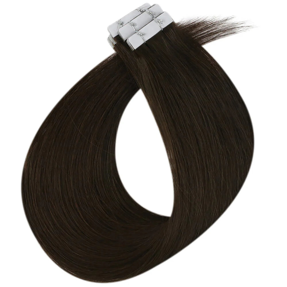 Injection Tape in Extensions Darkest Brown (#2)